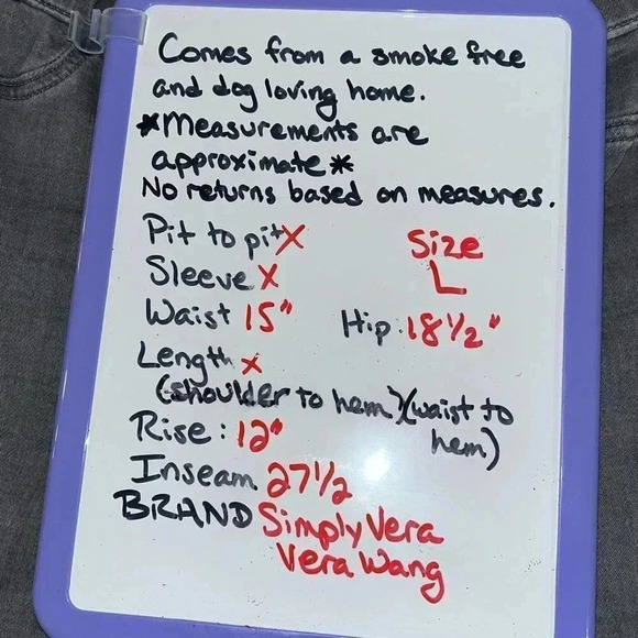 Simply Vera leggings by Vera Wang size L dark grey VGUC - Picture 4 of 5